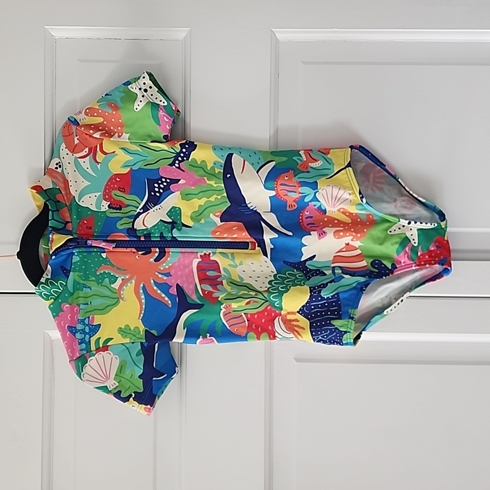 Mini Boden Short Sleeve Rashguard Swim Suit